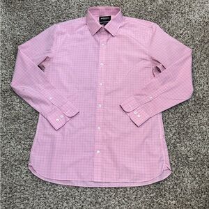 Bonobos Men’s Tailored Fit Wrinkle Free Window Pane Dress Shirt Size 16½ - 35